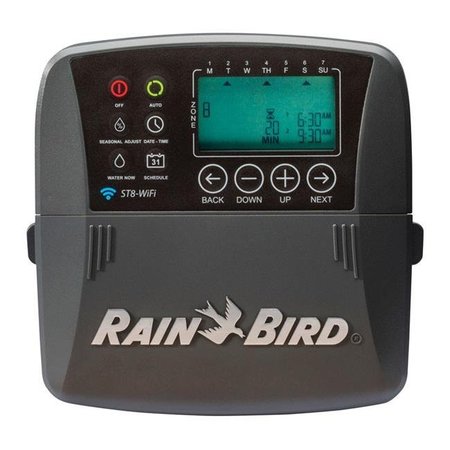 RAIN BIRD Rain Bird 7620735 Programmable 8 Zone WiFi Sprinkler Timer; Black 7620735